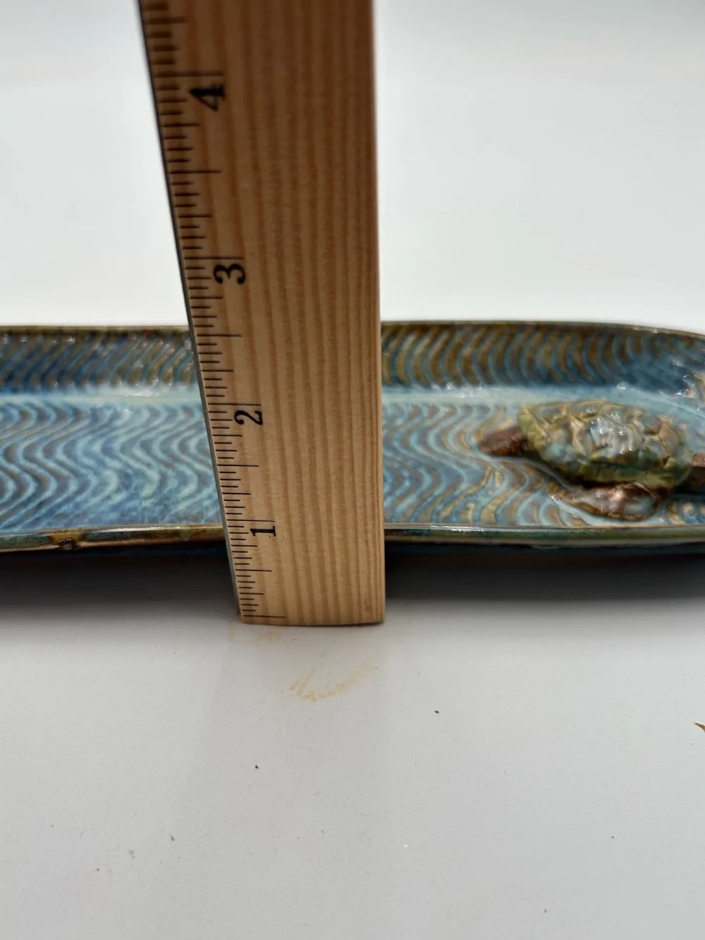 Studio Pottery Sea Turtle Serving Tray / Trinket Tray